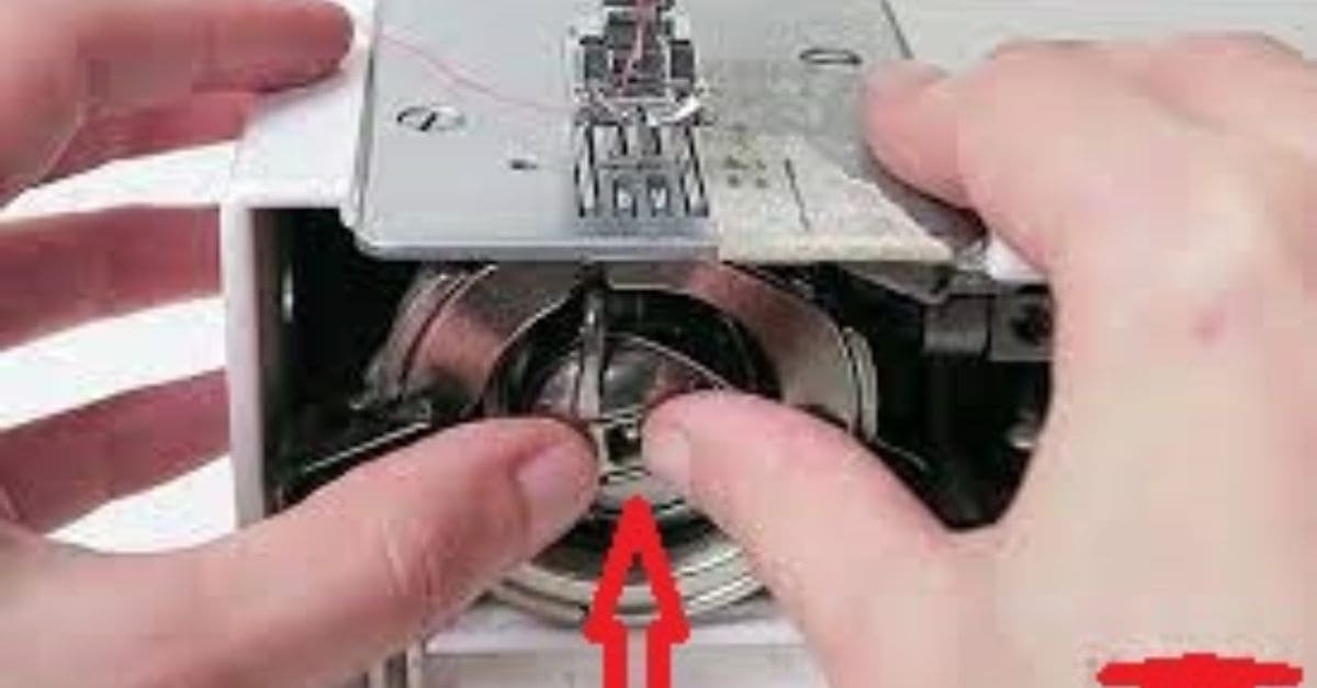 Place the Bobbin into the Case Using the Arrows