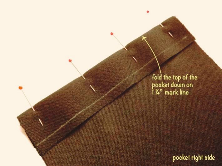 Fold and Pin the Top Edge