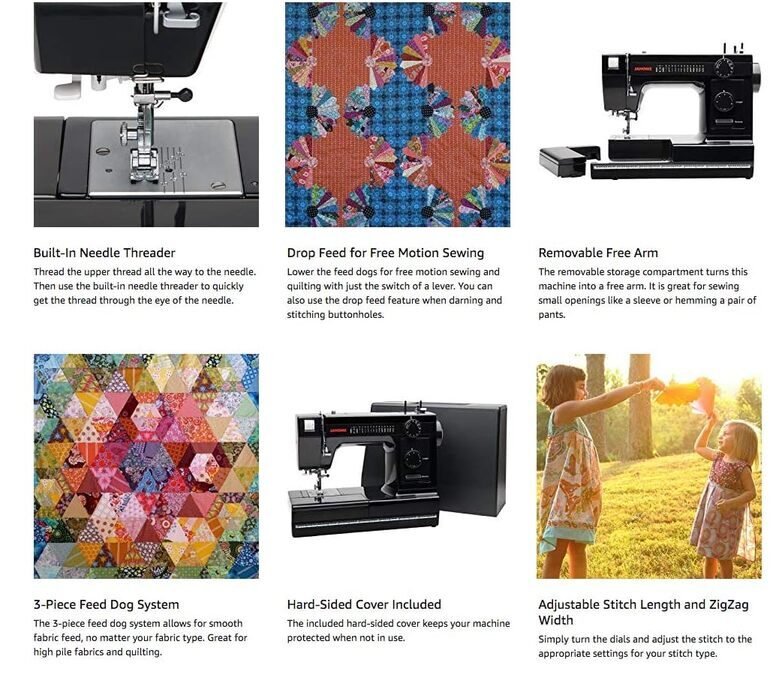 Features of Janome HD1000BE HD1000 Black Edition Sewing Machine