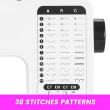 BUXFMHT 38 Stiches Sewing Machine Pattern