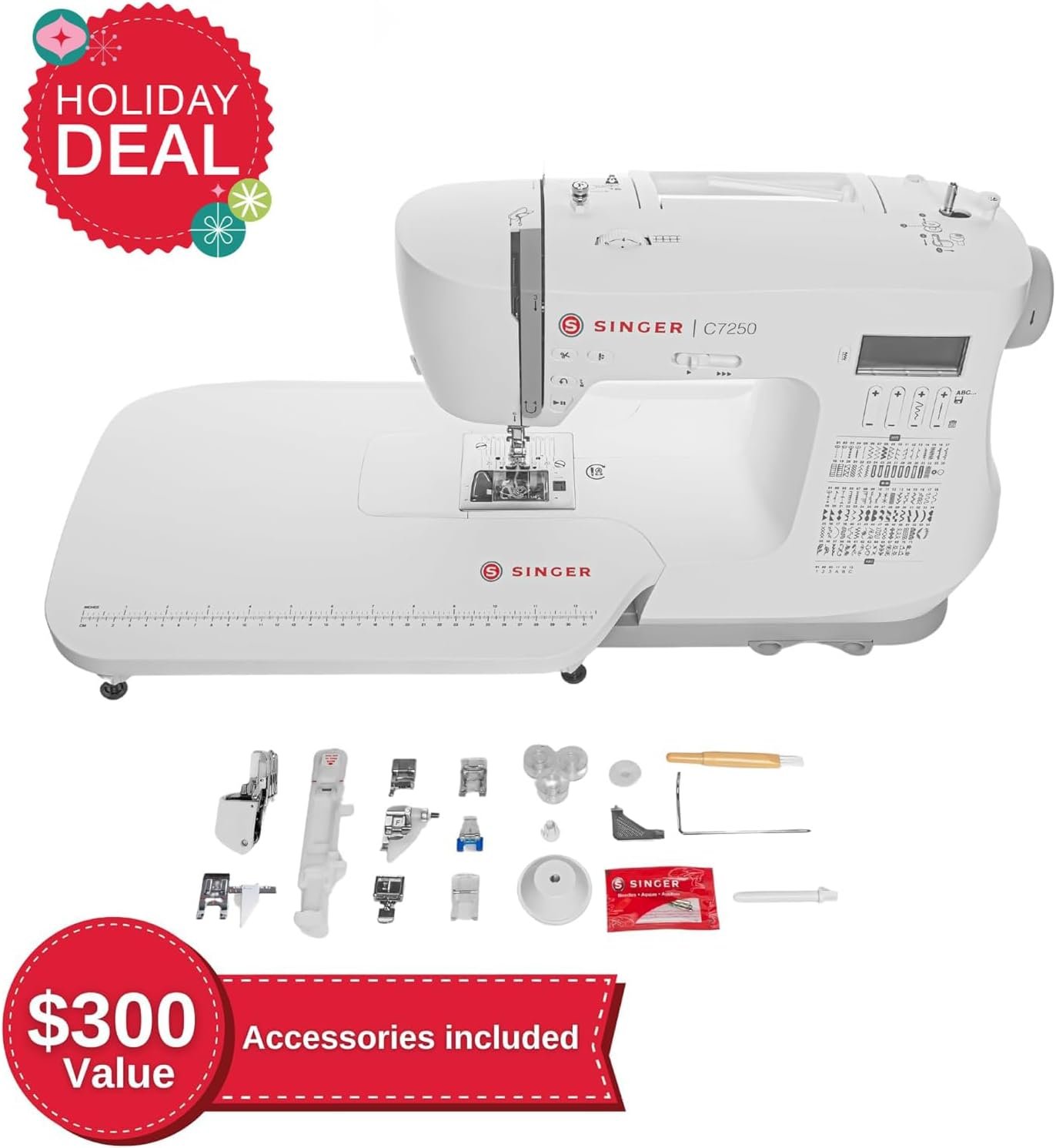 Accessories of SINGER C7250 Computerized Sewing and Quilting Machine