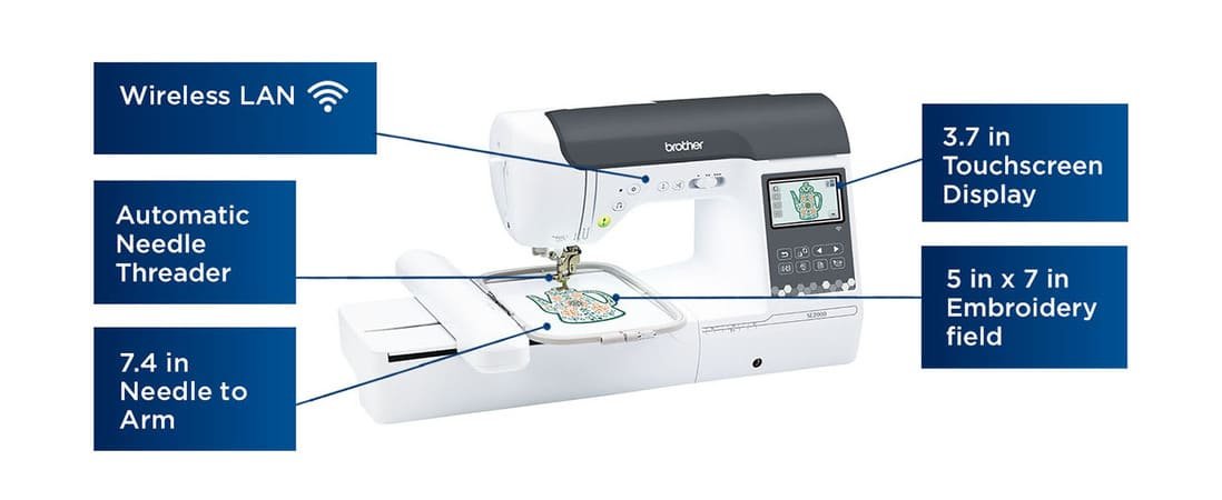 Features of Brother SE2000 Computerized Sewing and Embroidery Machine